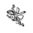 Wall Oven Cooling Fan Assembly for Magic Chef 59FK-5TXWM - Part W10127321