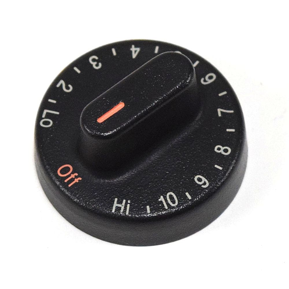 Part #wpy703899, Range Surface Burner Knob | 1.62 x 1.62 x 0.87