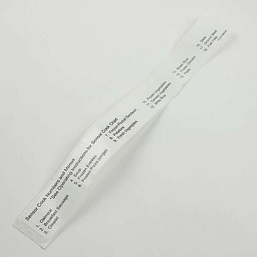 Part #f03347B60Ap, Panasonic Menu Label
