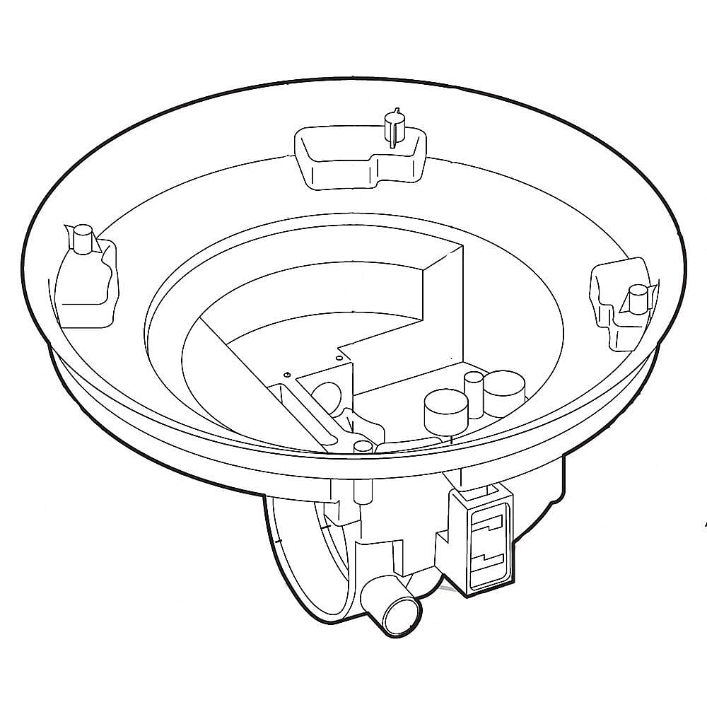 Kenmore Part #154461901, Dishwasher Sump Cover | 11.65 x 11.60 x 6.00