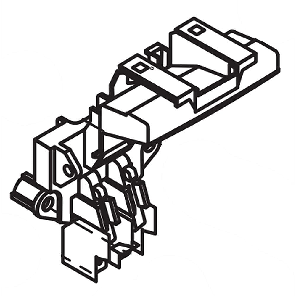 Frigidaire Part #154475104, Dishwasher Door Latch (Bisque) | 3.75 x 3.70 x 3.10