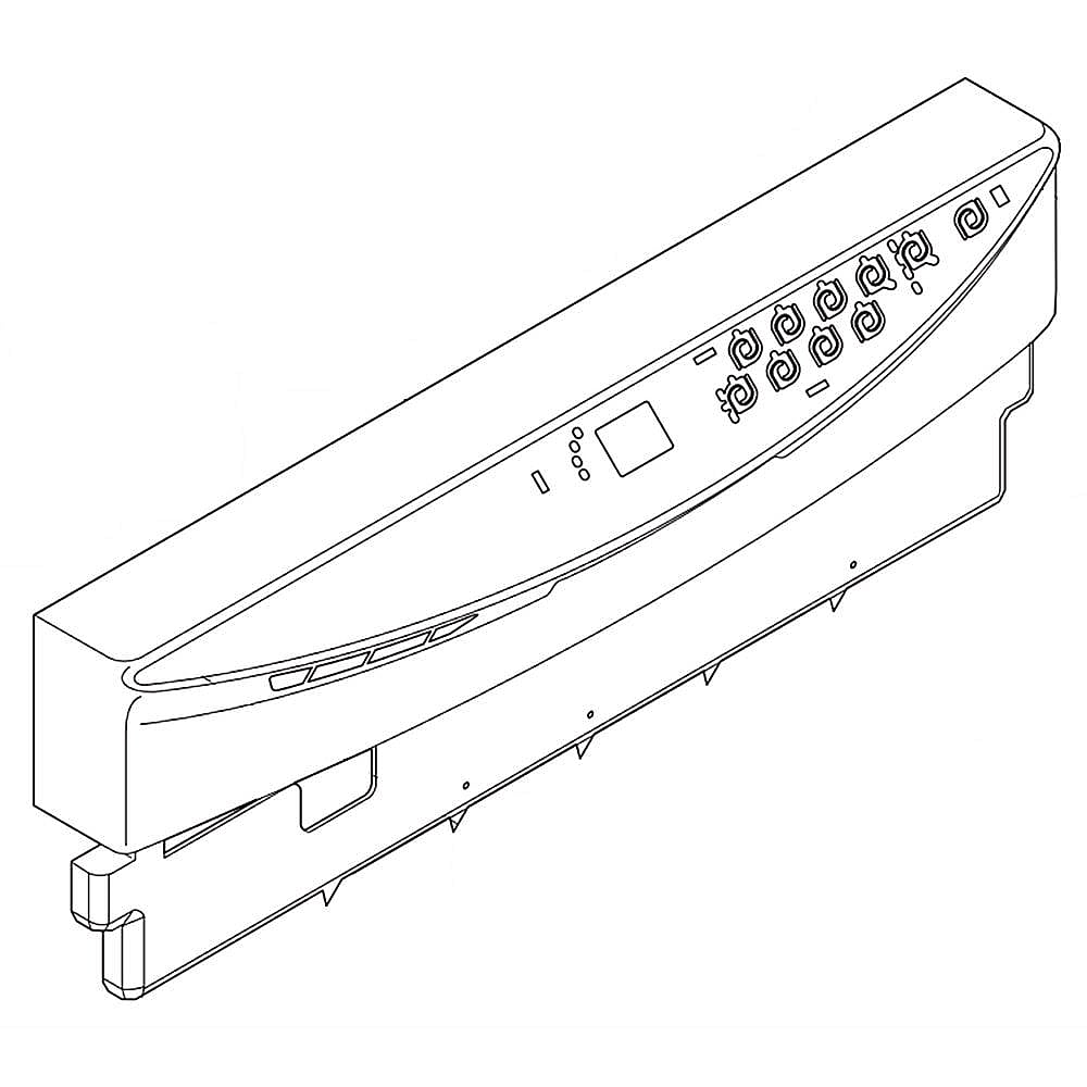 Frigidaire Part #154486001, Dishwasher Control Panel (White) | 25.20 x 11.60 x 4.00