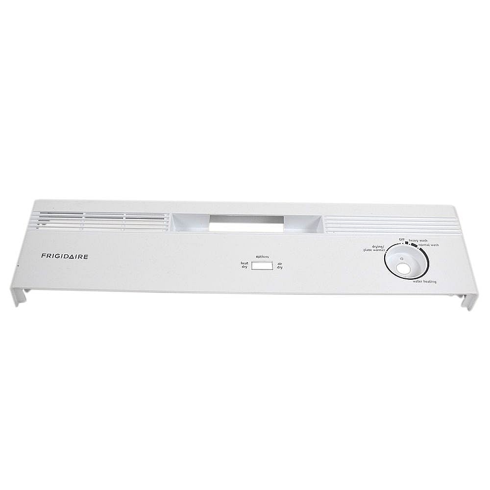 Part #154667444, Dishwasher Control Panel And Overlay (White) / 25.00 x 7.55 x 2.15