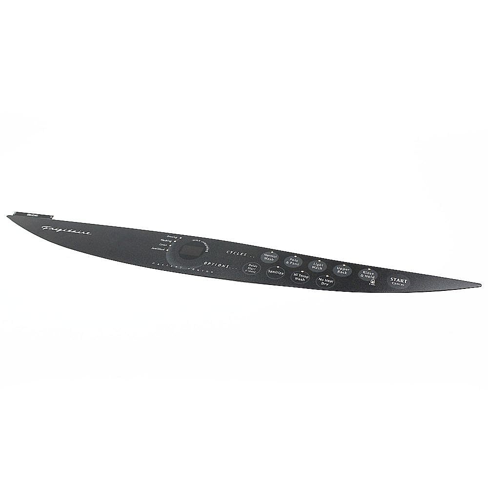 Frigidaire Part #154721903, Dishwasher Control Panel Overlay (Black) | 22.75 x 2.35 x 0.15