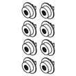 Crosley Rack Roller,kit ,dark Grey ,upper Basket,incl 8 Pcs 5028696700