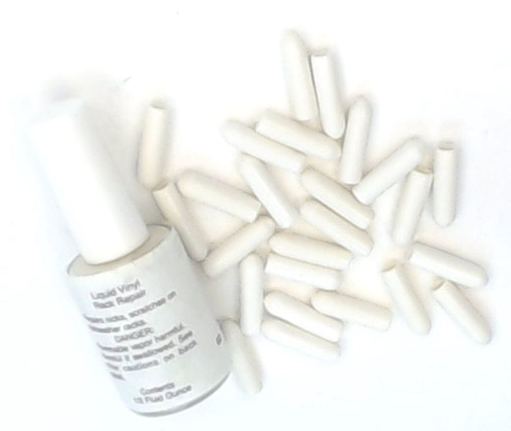 Part #5303943120, Dishwasher Tine Tip Repair Kit (White) | 4.50 x 1.94 x 0.88