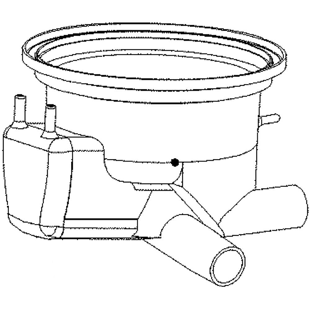 Kenmore Part #5304460996, Dishwasher Sump | 6.30 x 6.05 x 4.70