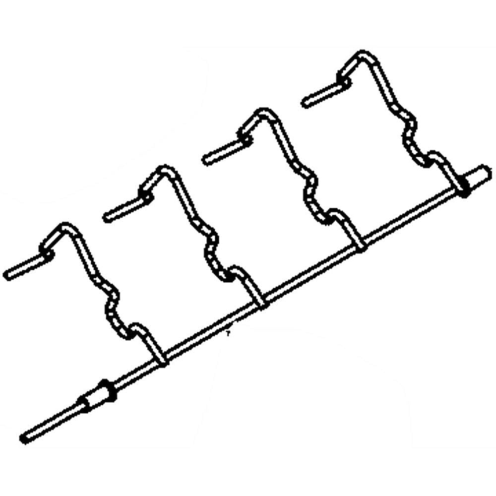Part #5304506535, Dishwasher 4-Wire Tine Row, Right (Gray) (Replaces 154740404) / 11.00 x 4.40 x 2.40
