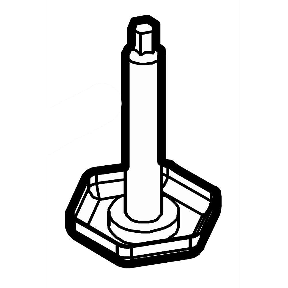 Part #5304506540, Dishwasher Leveling Leg (Replaces 154571101) / 4.30 x 2.95 x 0.90