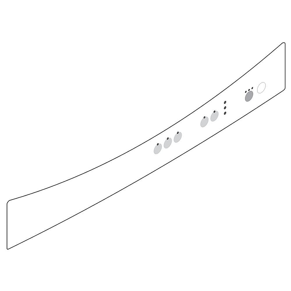 Part #5304506717, Dishwasher Control Panel Overlay (White) / 21.90 x 3.60 x 0.70