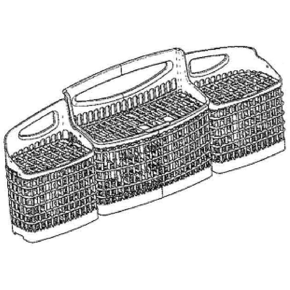 Part #a00173209, Crosley Dishwasher Silverware Basket / 19.30 x 10.00 x 3.60