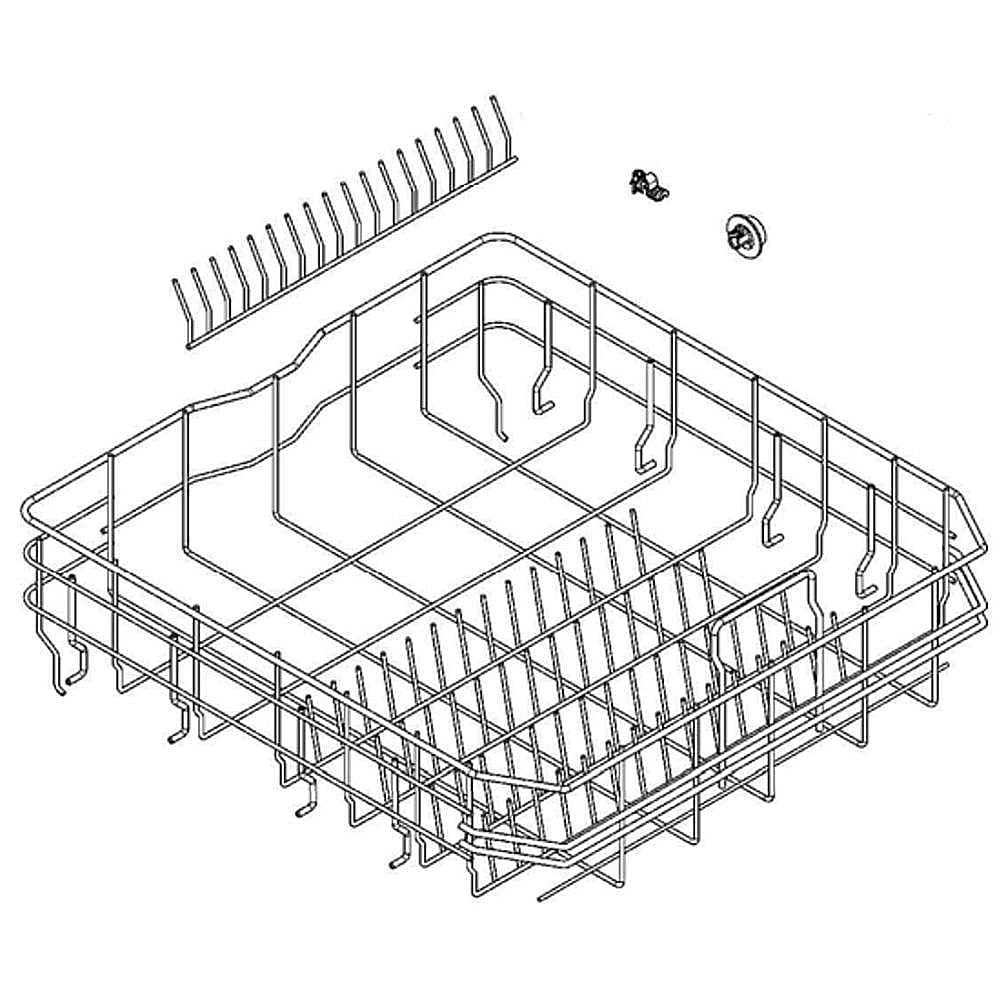 Part #a06629603, Electrolux Dishwasher Dishrack Assembly, Lower (Replaces A00241307) / 23.00 x 21.00 x 7.75