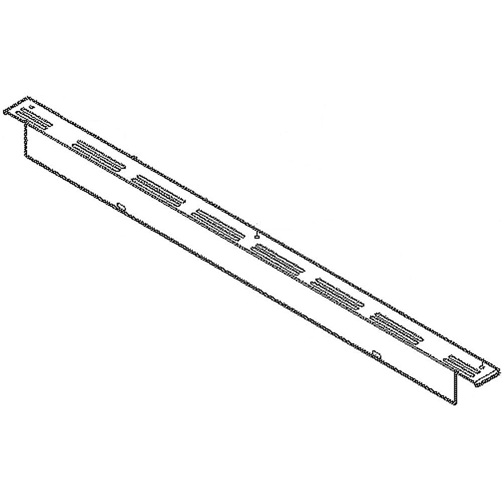 Part #139023301, Range Oven Door Trim, Upper (Black) / 27.60 x 2.20 x 1.20