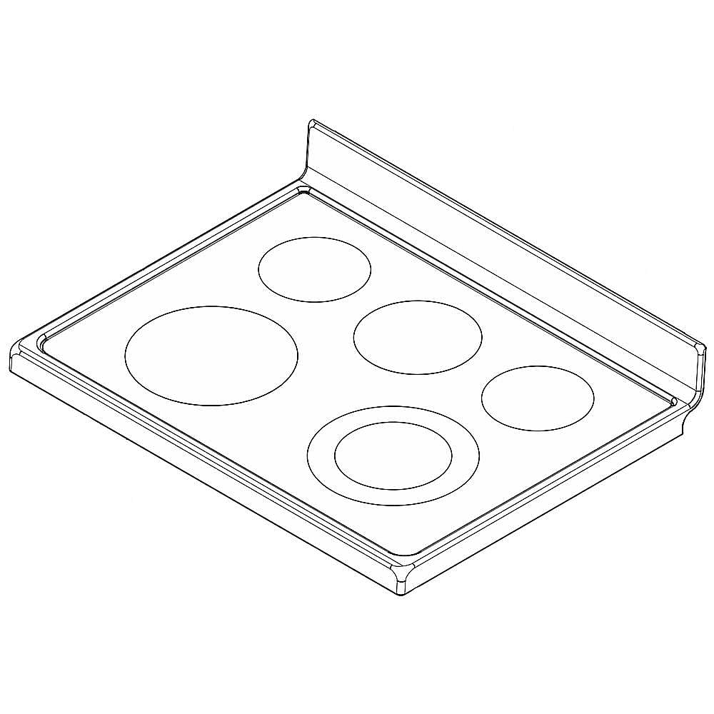 Kenmore Part #139033838, Range Main Top Assembly (Black And White) | 36.00 x 30.25 x 6.00