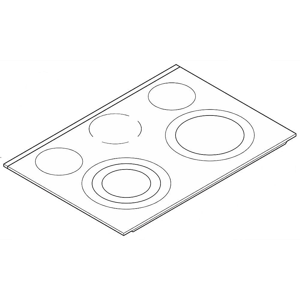 Part #139033841, Frigidaire Range Main Top Assembly (Black) / 36.00 x 30.25 x 6.00