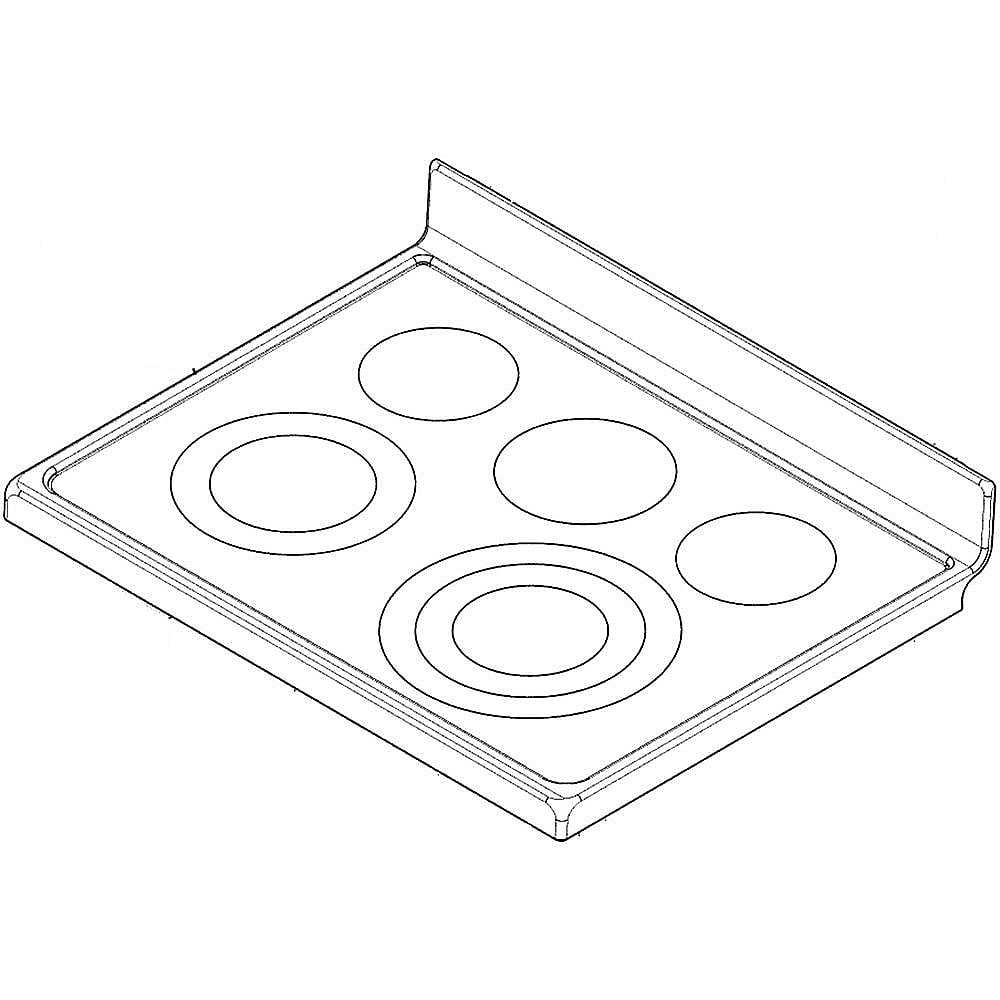 Part #139033846, Range Main Top (Black) / 29.25 x 29.00 x 10.25
