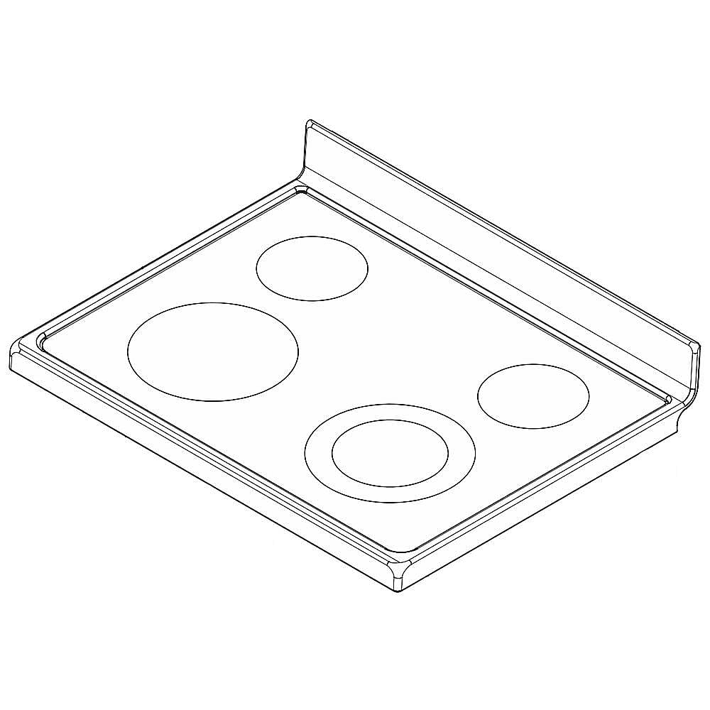 Kenmore Part #139033851, Range Main Top (Black) | 30.00 x 23.00 x 5.25