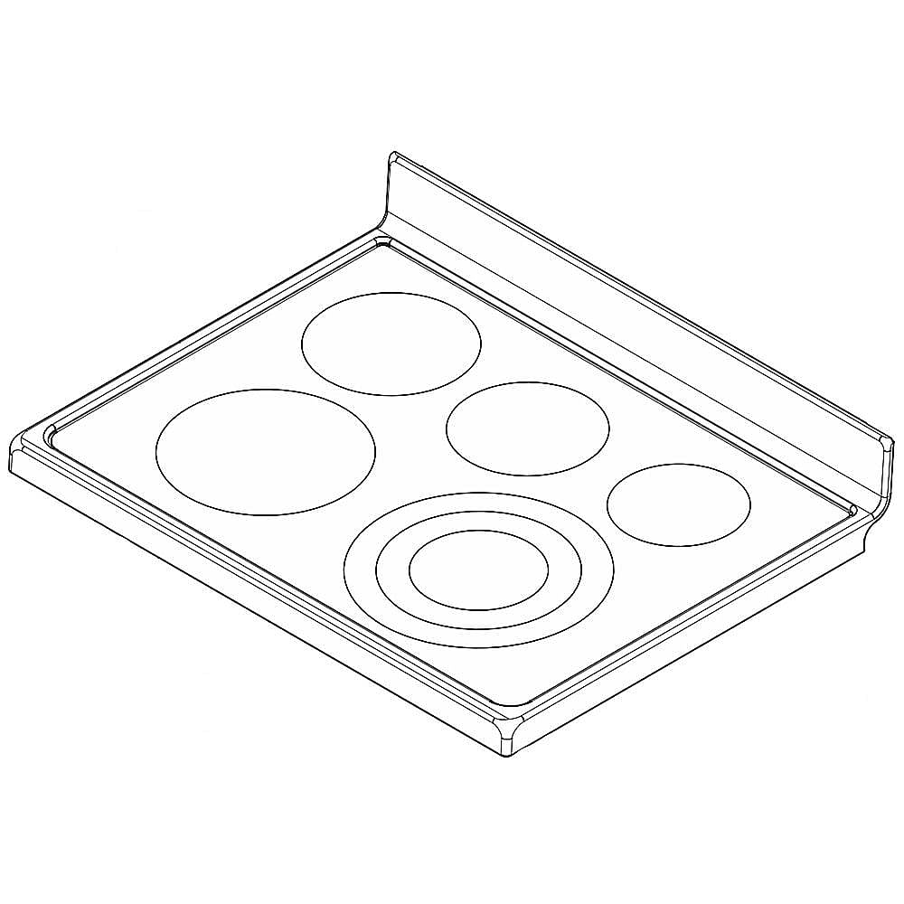 Kenmore Elite Part #139033853, Range Main Top (Black) | 36.00 x 30.25 x 6.00