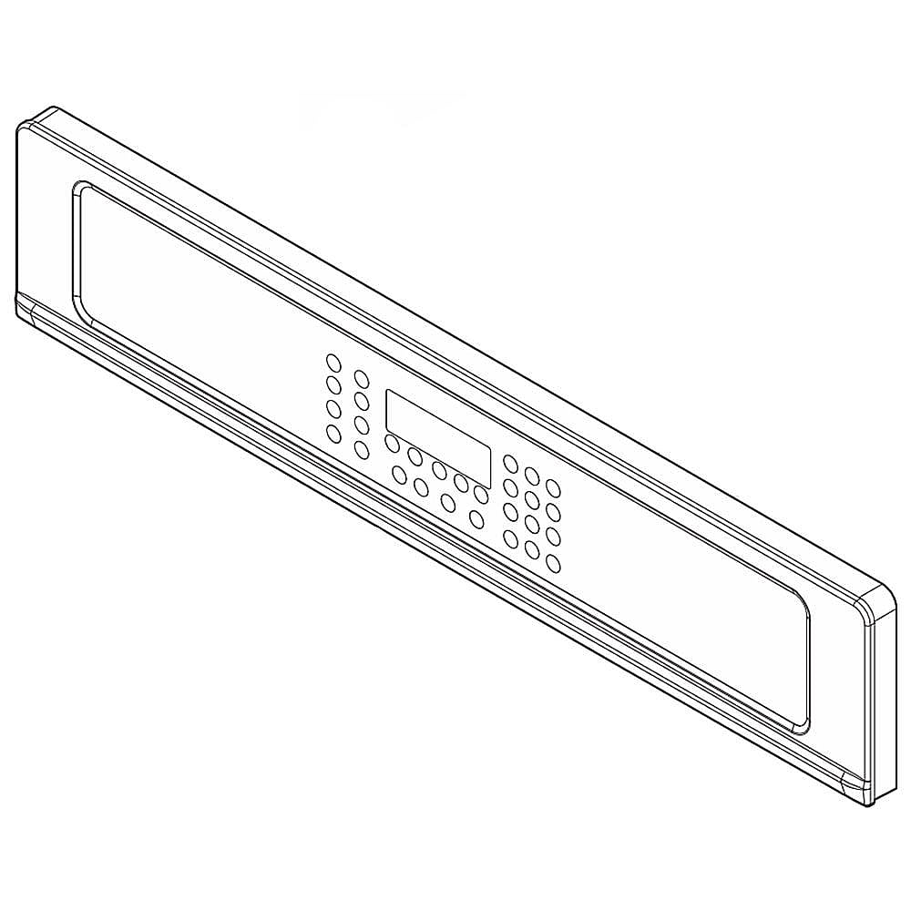 Part #139038813, Wall Oven Control Panel And Overlay (White) / 30.25 x 6.00 x 1.25