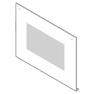 Wall Oven Lower Door Outer Panel (white) 139039576
