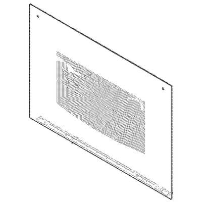 Wall Oven Door Outer Panel Assembly, Lower (black) undefined