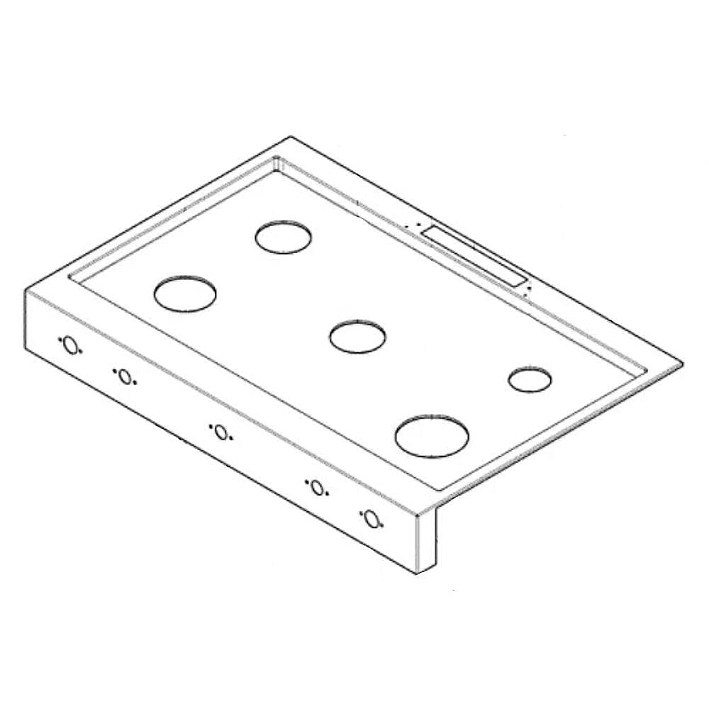 Part #139083506, Range Main Top (Black And Stainless) / 41.00 x 36.50 x 5.75
