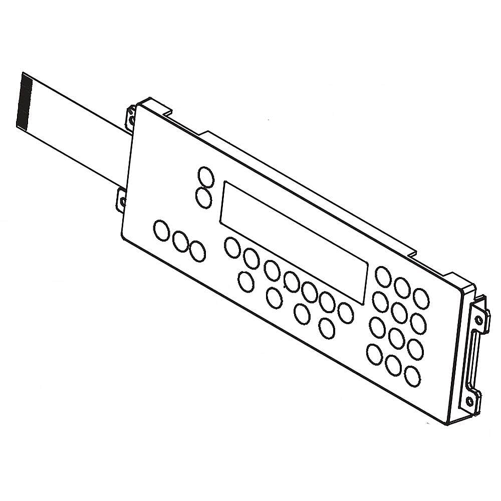 Part #139092903, Range Oven Control Board And Overlay (White) / 14.55 x 4.50 x 2.15