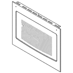 Wall Oven Door Outer Panel Assembly (black And Stainless) 139099634