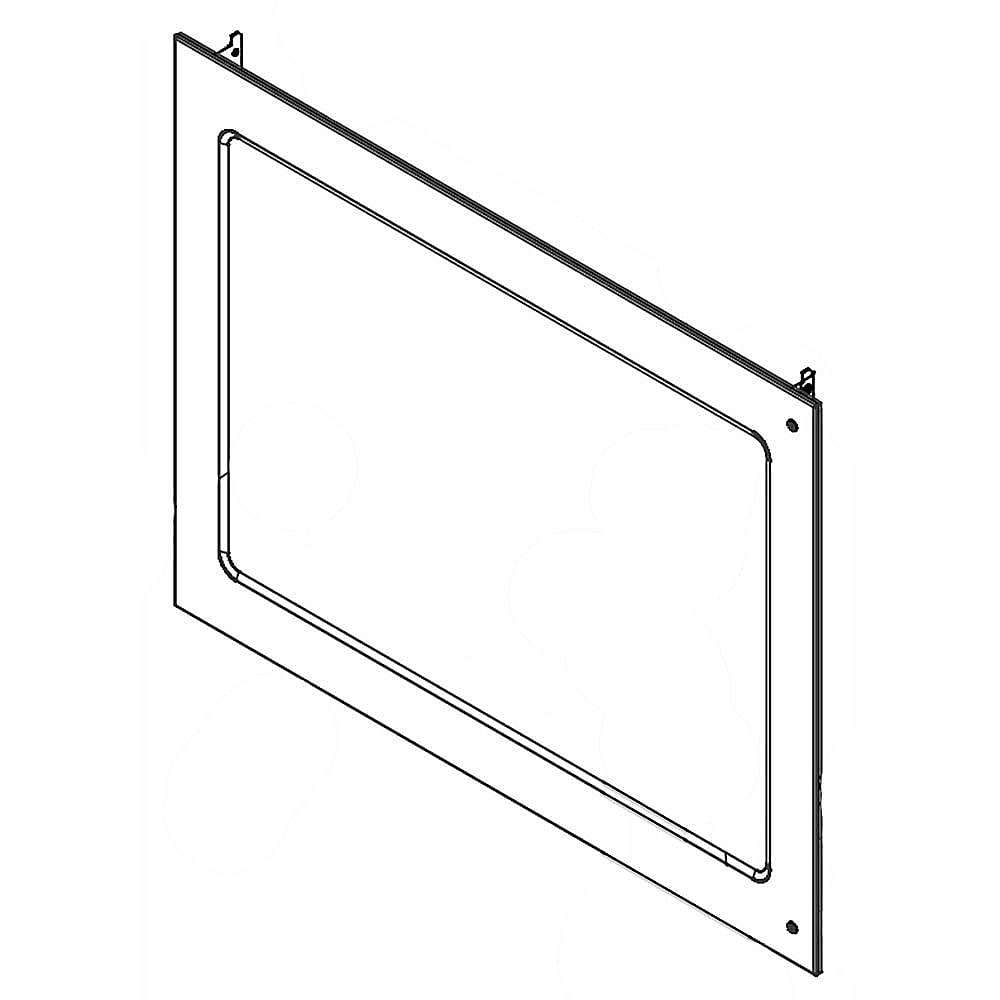 Part #139099641, Wall Oven Door Outer Panel (Black And Stainless) / 35.50 x 30.30 x 6.00