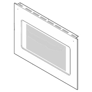 Range Oven Door Outer Panel Assembly (black And Stainless) 139099646