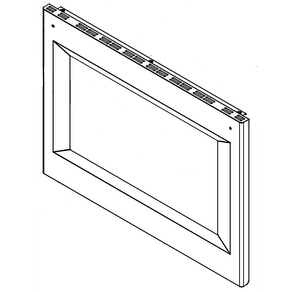 Kenmore Pro Part #139099649, Wall Oven Door Outer Panel (Black And Stainless) | 21.25 x 20.80 x 1.20