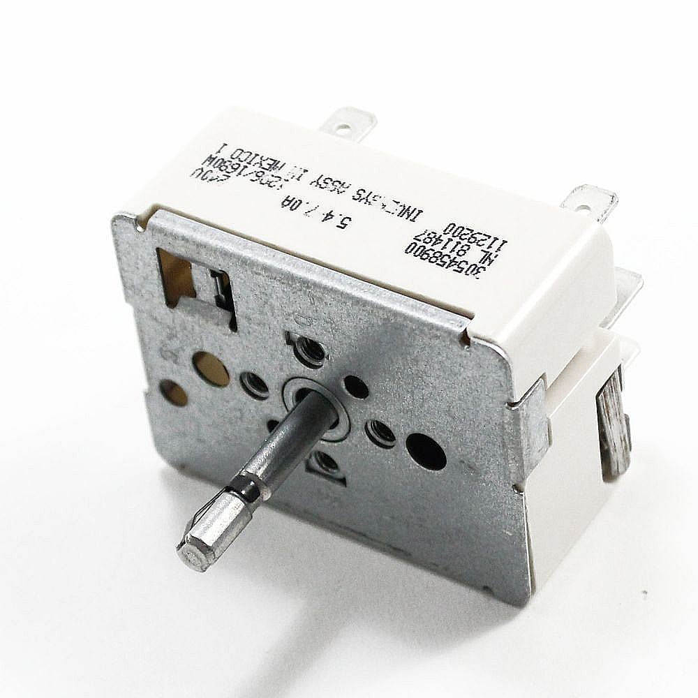Part #305458900, Cooktop Single Element Control Switch / 2.50 x 2.30 x 1.75