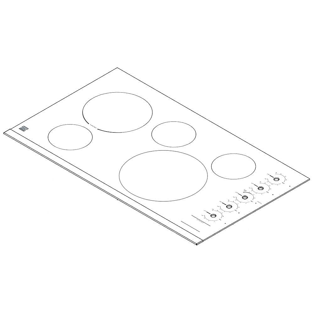Part #305638937, Cooktop Main Top (Replaces 305543537) / 37.25 x 22.25 x 2.50