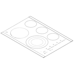 Cooktop Main Top Assembly (black And Stainless) 305638965