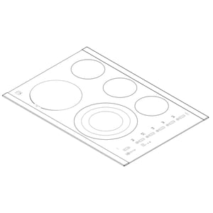 Cooktop Main Top Assembly (black) 305638966