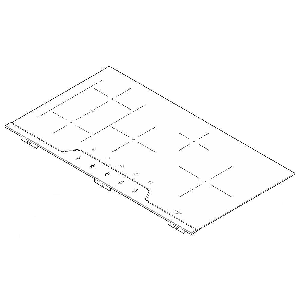 Part #305638971, Cooktop Main Top (Black And Stainless) / 41.50 x 26.00 x 7.00