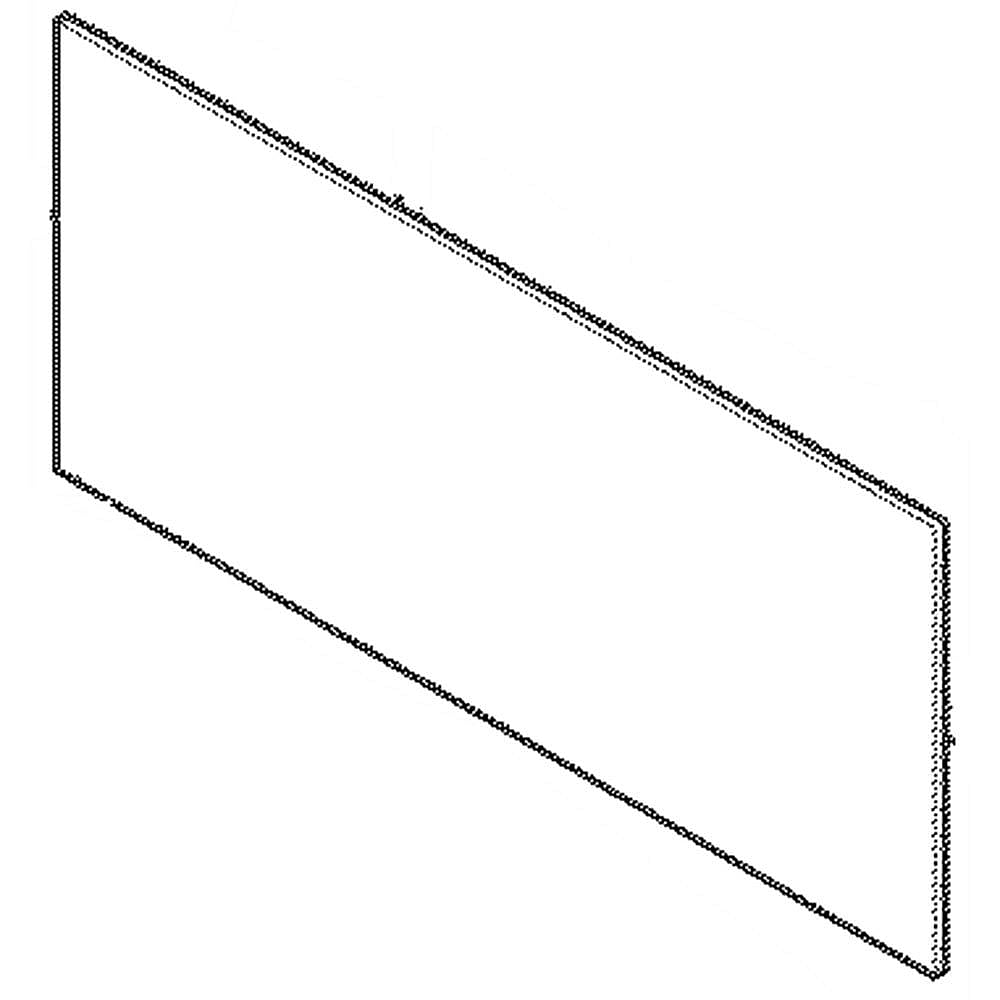 Kenmore Part #316050309, Range Oven Door Outer Panel (Black) | 16.85 x 7.95 x 0.30