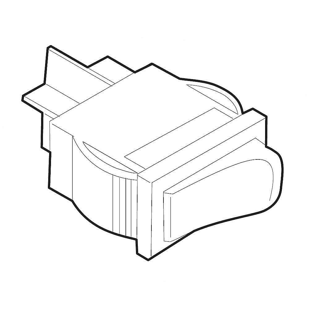 Frigidaire Part #316083102, Range Oven Light Rocker Switch | 1.05 x 0.85 x 0.50