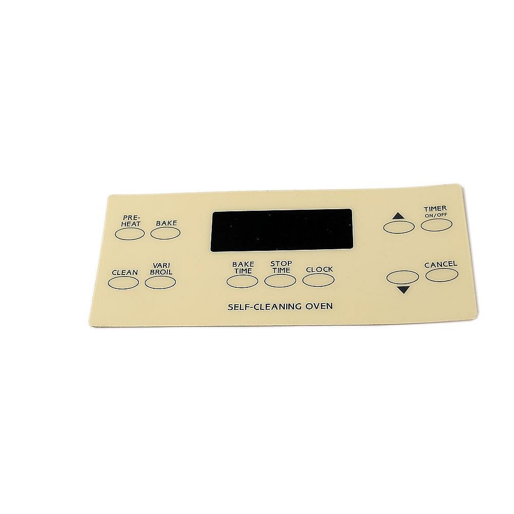 Frigidaire Part #316089308, Range Oven Control Overlay (Almond) | 20.95 x 7.80 x 0.25