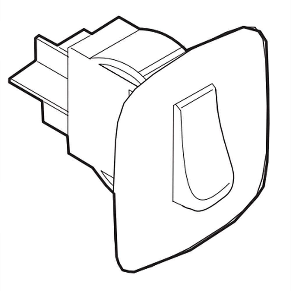 Kenmore Part #316090901, Wall Oven Light Rocker Switch (White) | 1.20 x 1.05 x 0.90