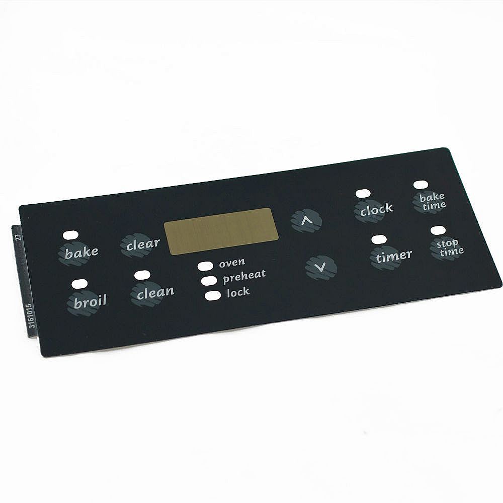 Tappan Part #316101527, Overlay Clock (Black) | 8.70 x 3.50 x 0.10