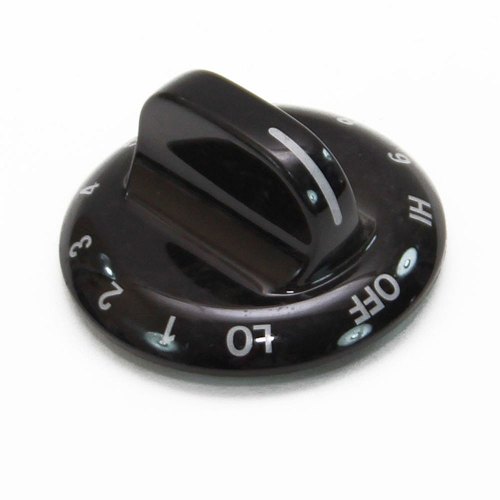 Kenmore Part #316108905, Range Surface Burner Knob (Black) | 2.30 x 2.30 x 1.25