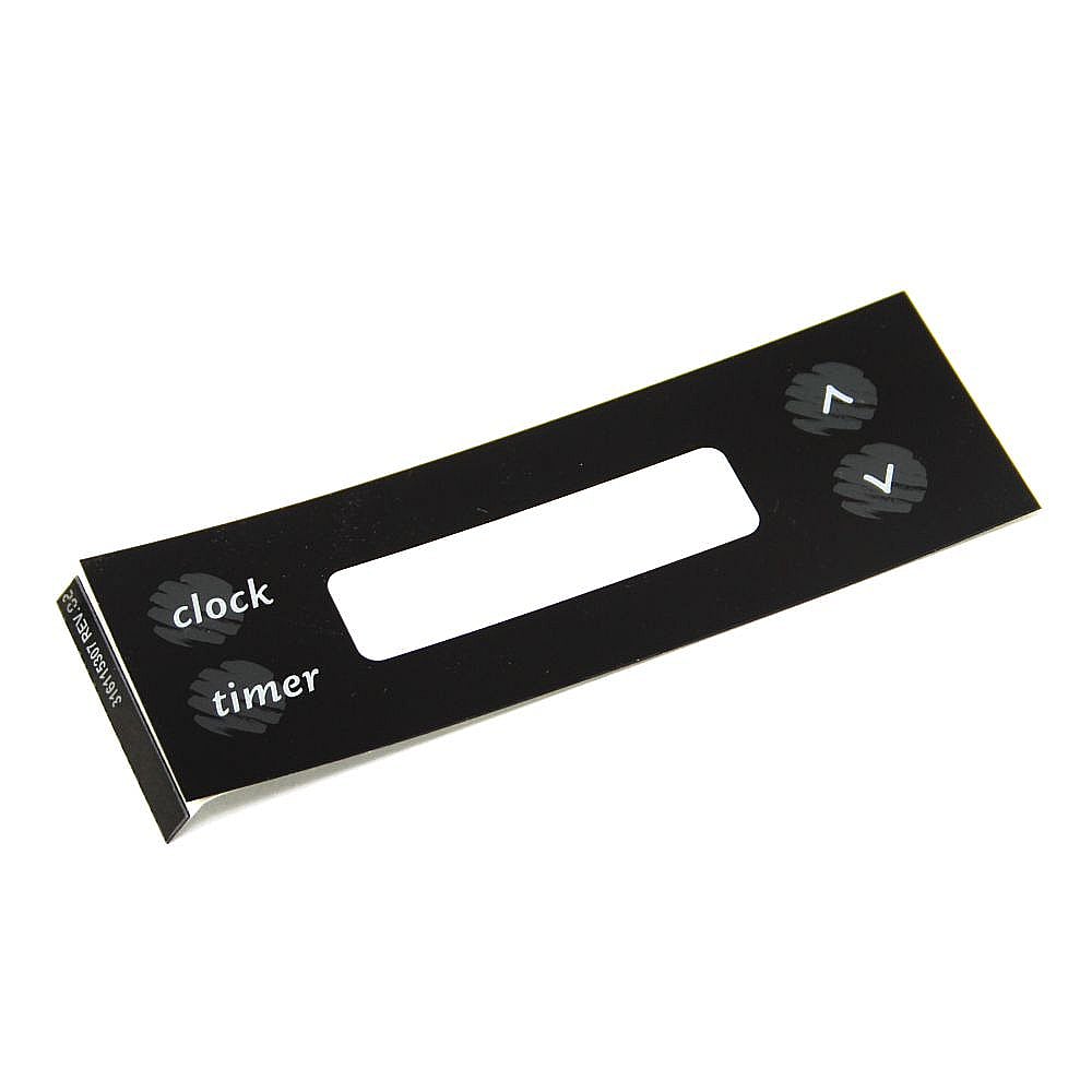 Photo of Range Clock and Timer Overlay (Black) from Repair Parts Direct