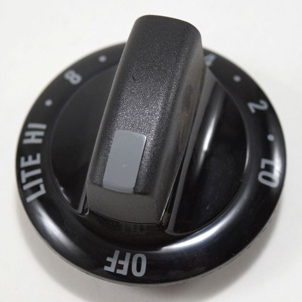 Kenmore Part #316208119, Range Surface Burner Knob (Black) | 2.20 x 2.20 x 1.55