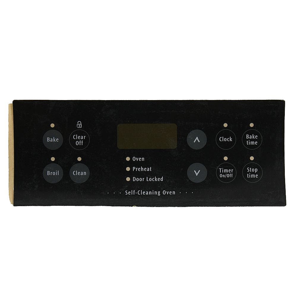 Part #316220805, Range Oven Control Overlay (Replaces 316220818, 316220841, 318214502) / 11.75 x 9.00 x 3.15
