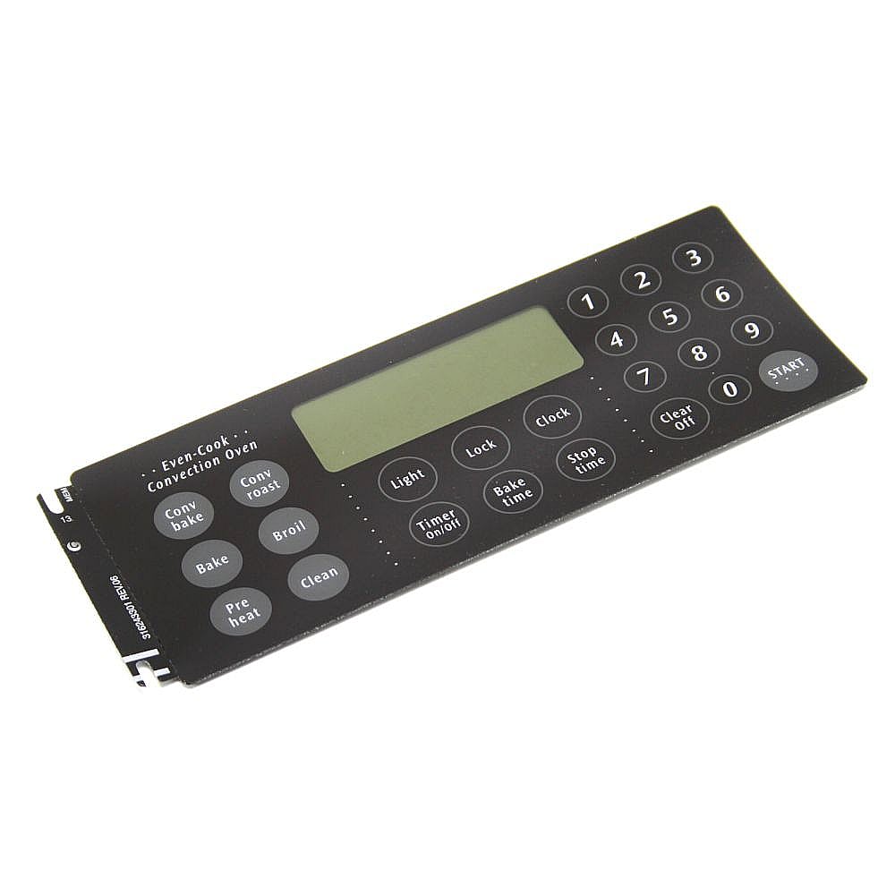 Part #318214601, Range Control Panel Overlay (Replaces 316243301) / 18.25 x 8.10 x 0.30