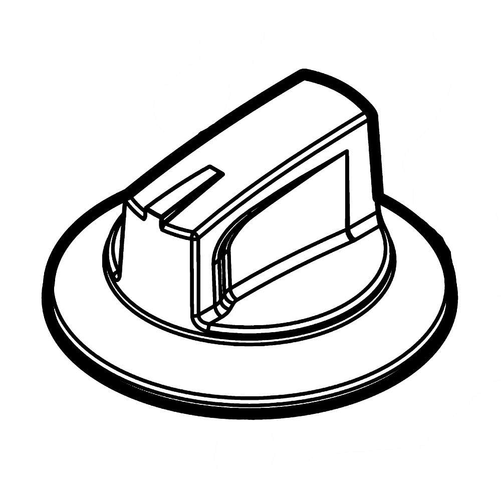 Kenmore Elite Part #316256804, Cooktop Burner Knob | 2.00 x 1.95 x 0.85