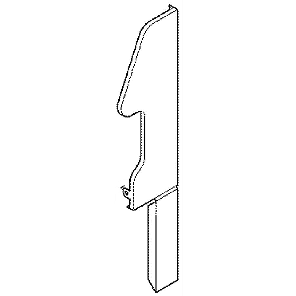 Kenmore Part #316263402, Range Control Panel End Cap, Right (Black) | 16.40 x 3.80 x 0.70