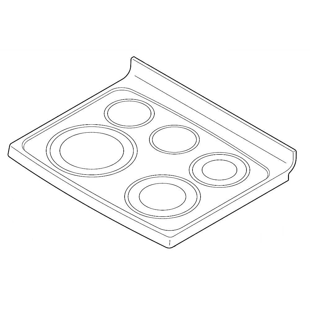 Electrolux Part #316282978, Range Main Top (Black)