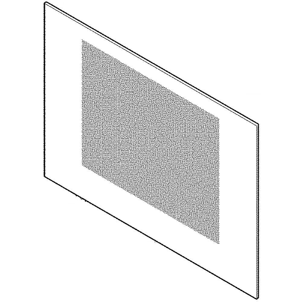 Part #316350405, Ikea Range Oven Door Outer Panel (Black) (Replaces 316350401, 316350406) / 35.80 x 30.25 x 6.00